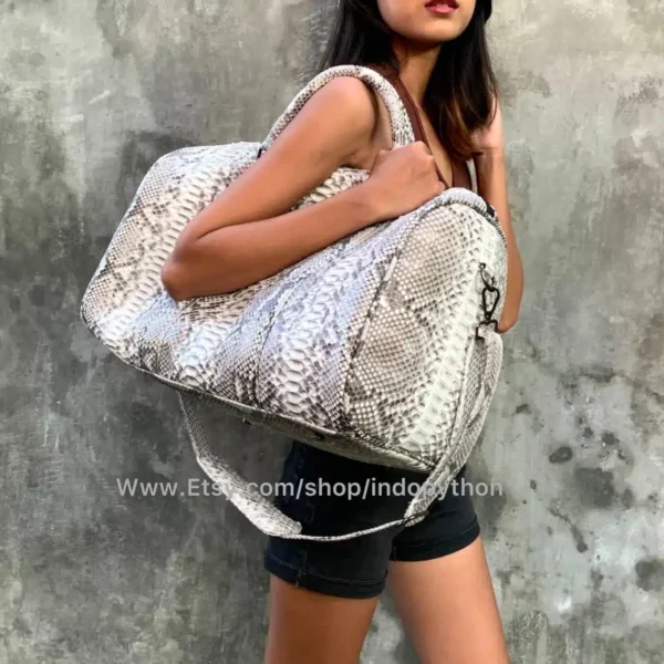 Natural color travel crossbody bag from Indo Python Store