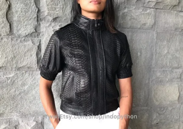 Black Snakeskin Jacket - Image 3