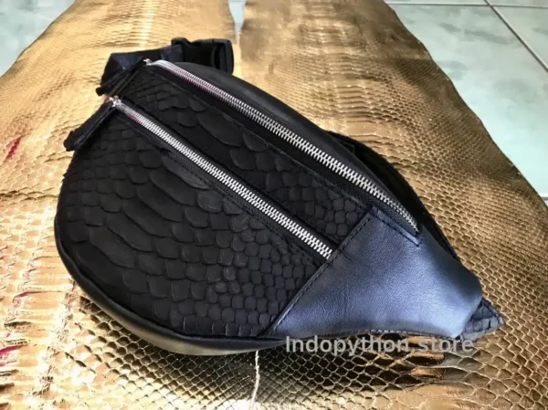 Black Waist Bag from Indo Python Store