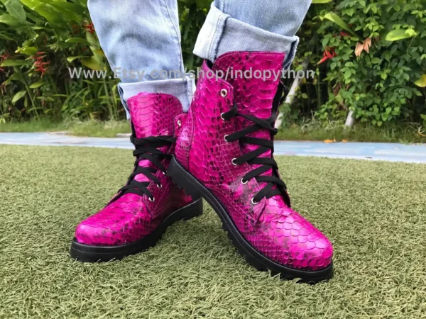 Indopython fuchsia boots