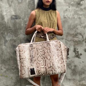 Natural color travel bag from Indo Python Store