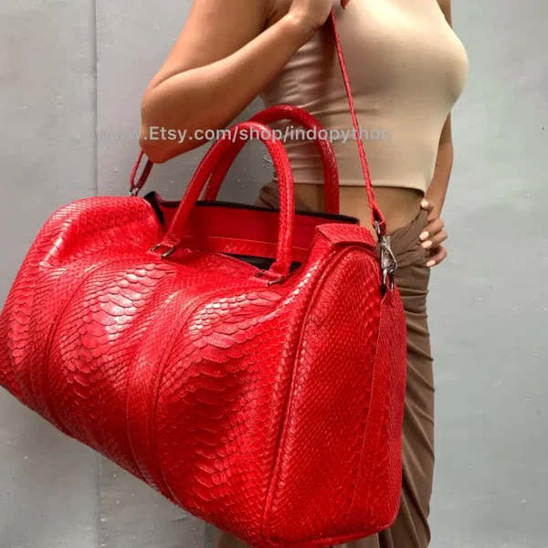 Indopython Red Travel Bags For Women