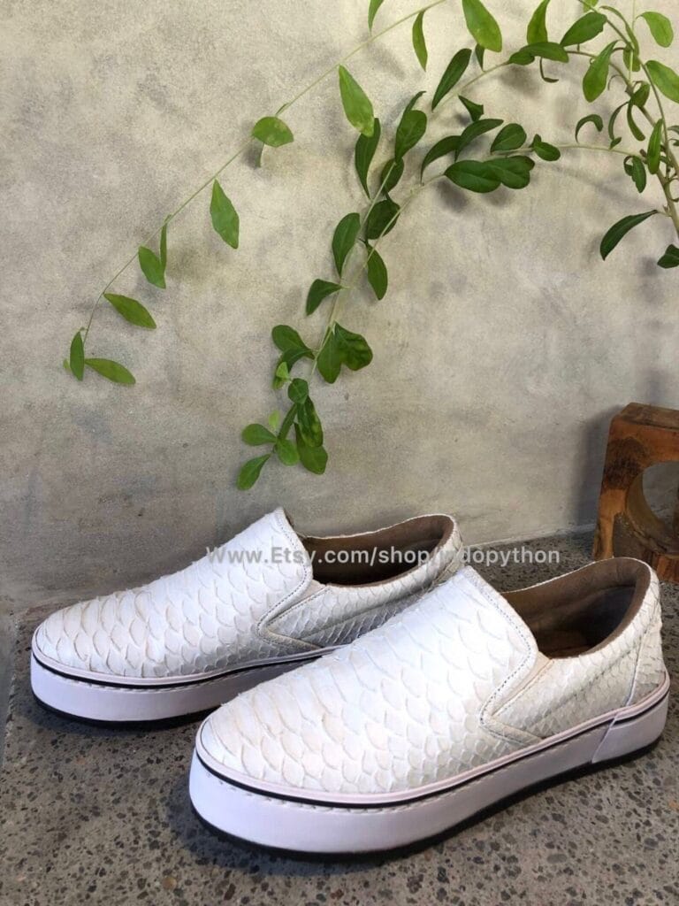 Indopython White Slip On Sneakers