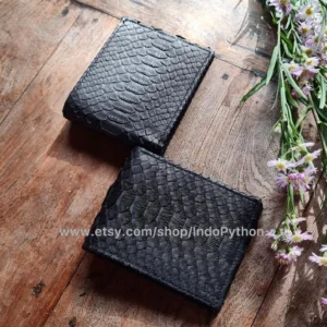 Indopython Black Leather Wallet