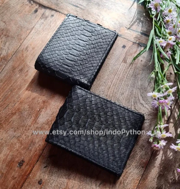 Indopython Black Leather Wallet