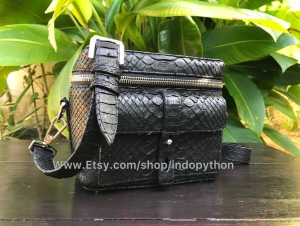 Black Python Bag For Men from Indo Python Store