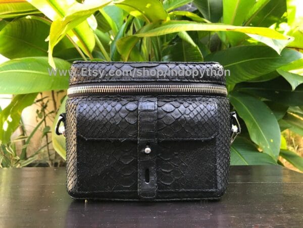 Black Python Bag For Men