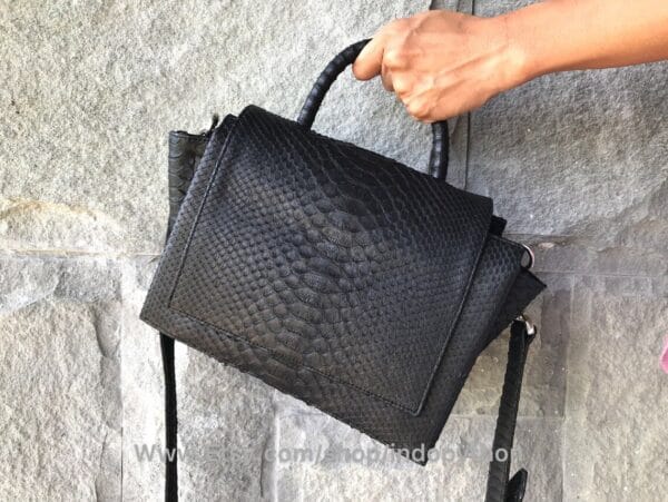 Black Snakeskin Handbag