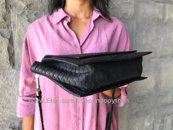 Black Snakeskin Handbag