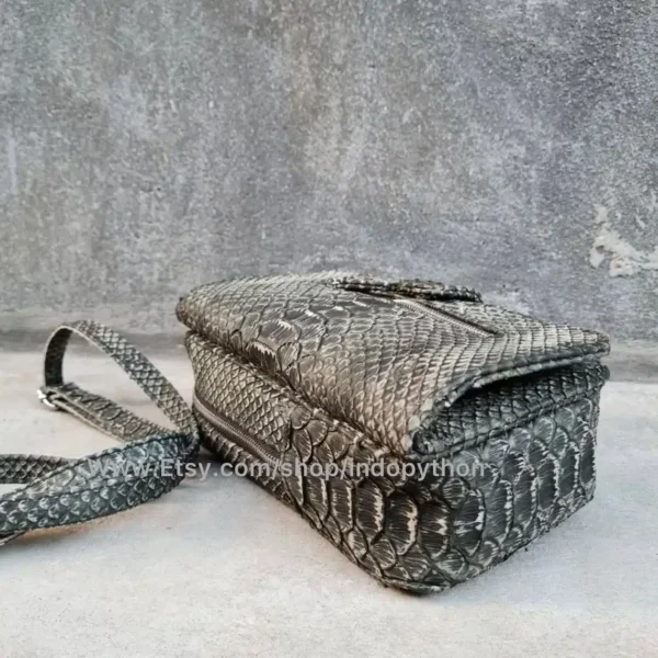 Brown Nubuck Medium Bag from Indo Python Store