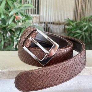 Indopython Brown Snakeskin Belt