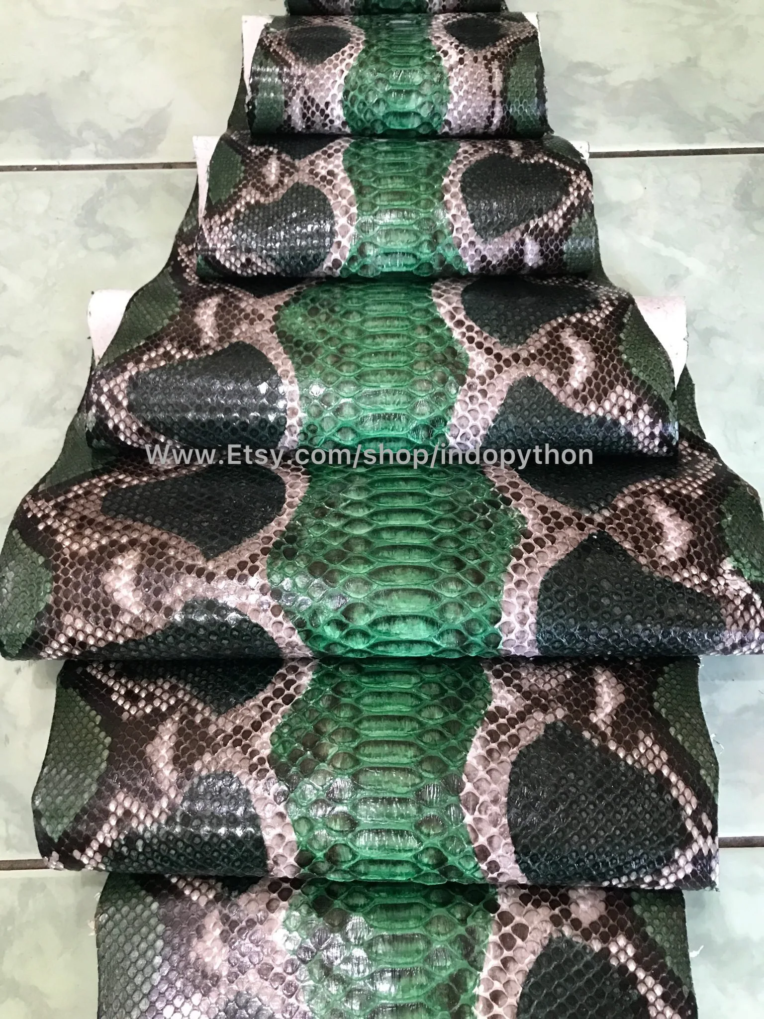 Green Python Leather - Image 3