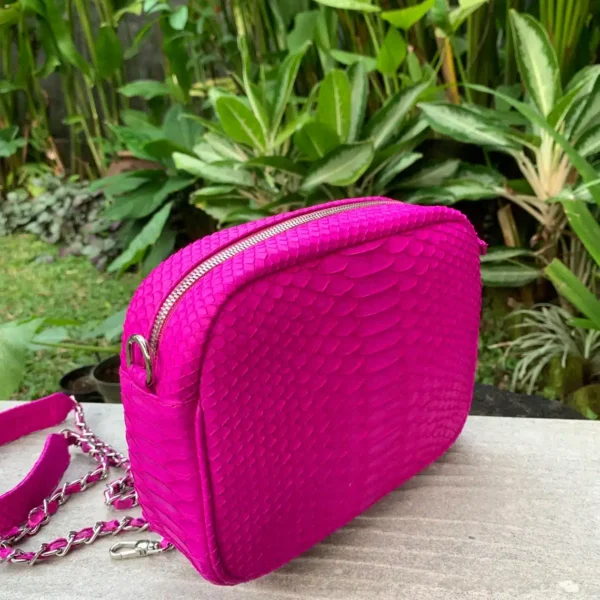 Fuchsia Python Sling Bag