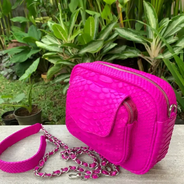 Fuchsia Python Sling Bag