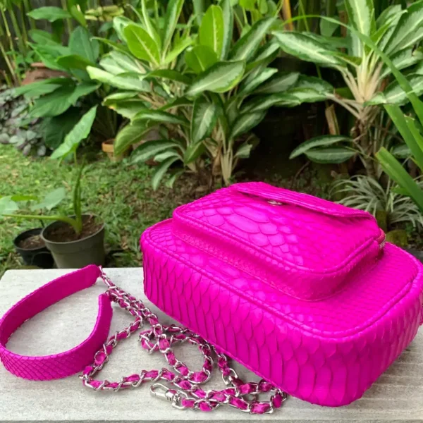 Fuchsia Python Sling Bag