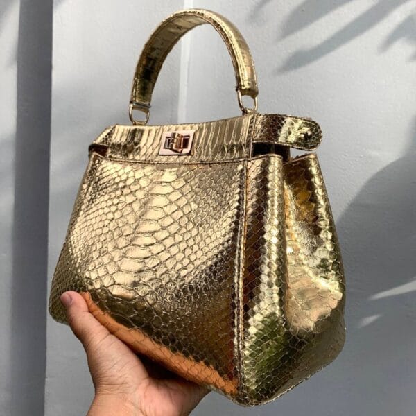 Gold Python Handbag