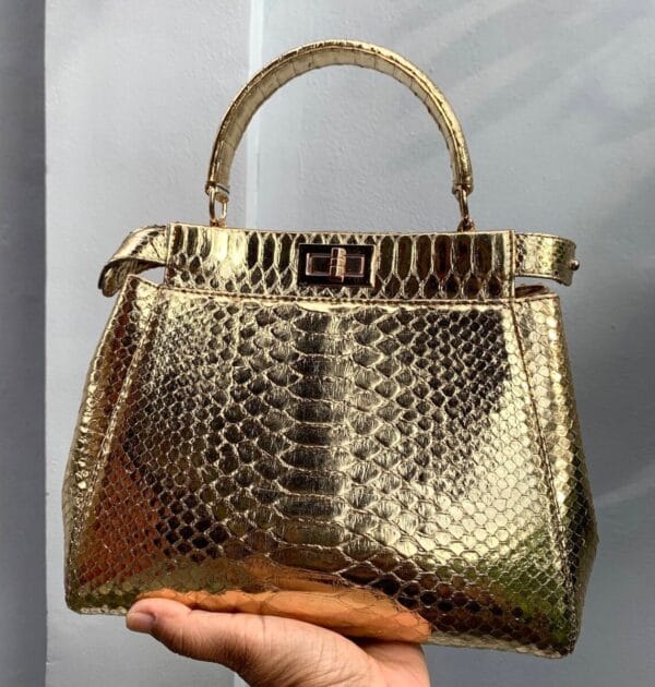 Gold Python Handbag