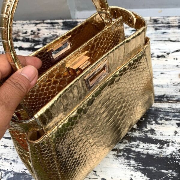 Gold Python Handbag