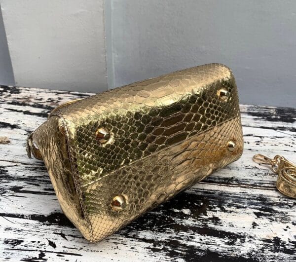 Gold Python Handbag