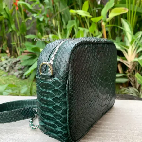 Green Python Sling Bag