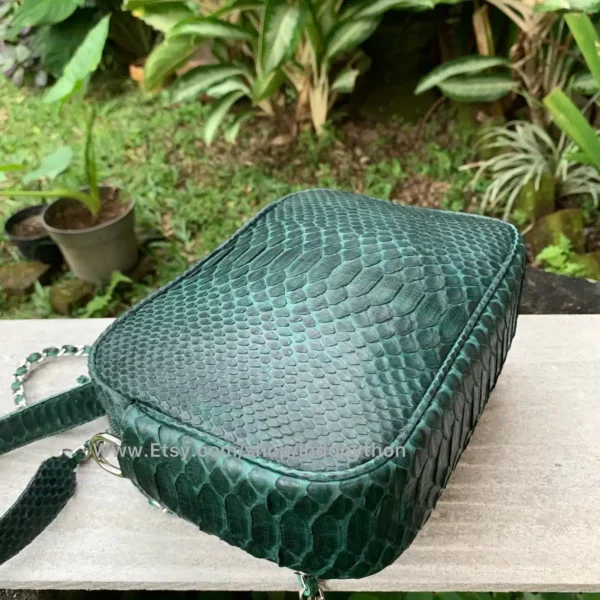 Green Python Sling Bag