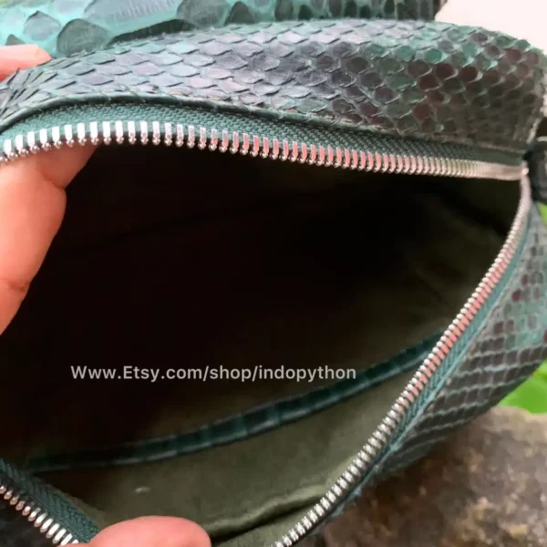 Green Python Sling Bag