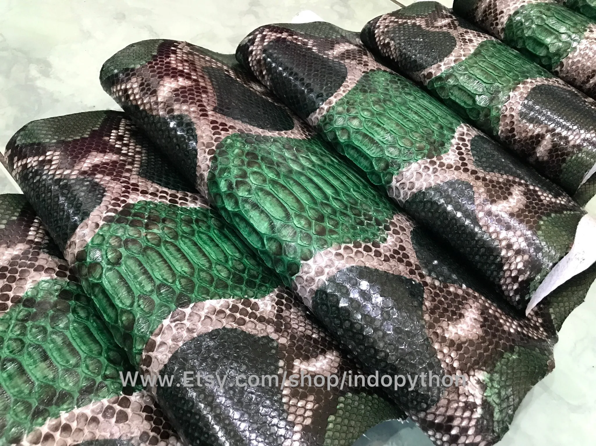 Green Python Leather - Image 4