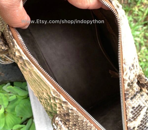 Light Brown Python Handbag