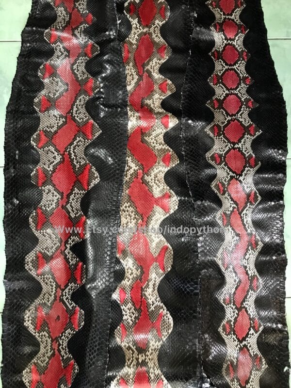 Black and Red Python Leather - Image 6