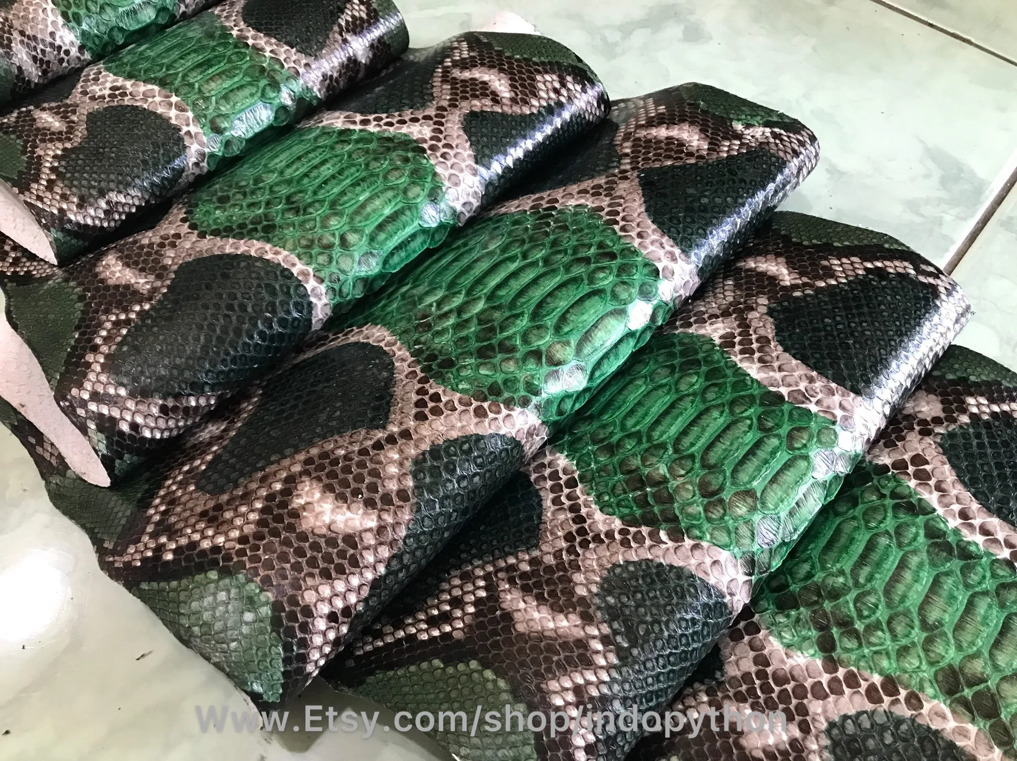 Green Python Leather - Image 7