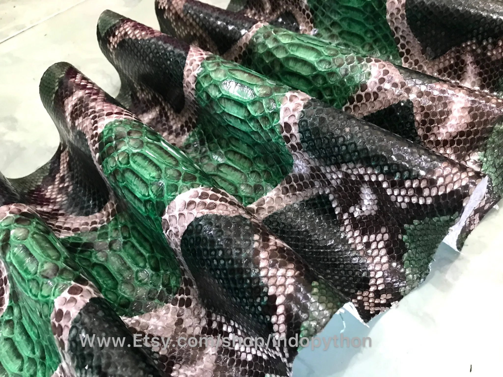 Green Python Leather - Image 9