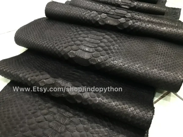 Indopython Black Python Leather