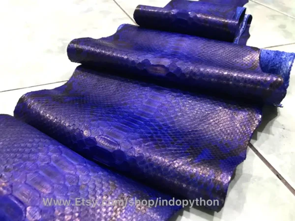 Indopython Blue Python Leather