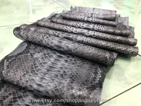 Indopython Gray Python Leather