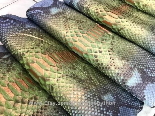 Indopython Green Multicolor Snakeskin