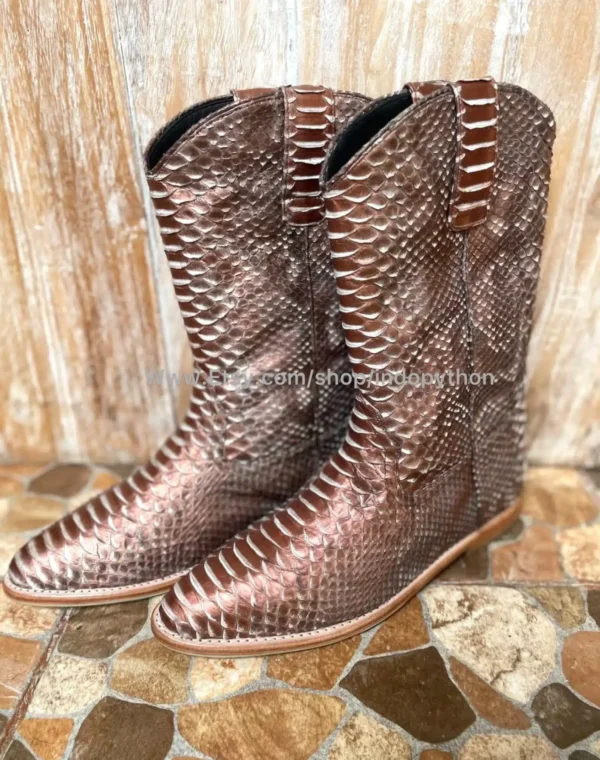 Indopython Cowboy Boots Snake Skin