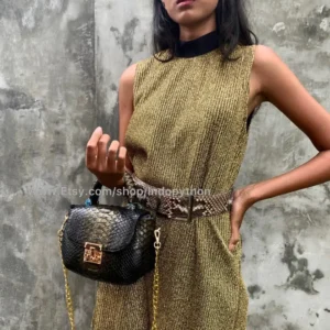 Black gold small bag from Indo Python Store