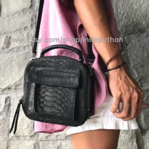 Black shoulder bag from Indo Python Store