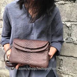 Brown square small bag from Indo Python Store