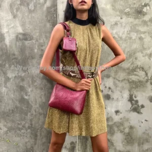 Burgundy Small Bag from Indo Python Store