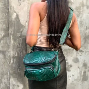 Green Sling Bag from Indo Python Store