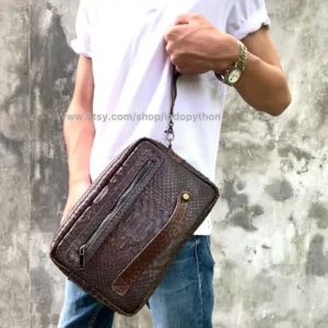 Men Brown Purse from Indo Python Store