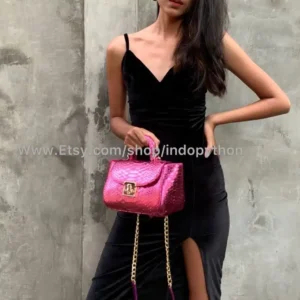 Metallic Pink Small Bag from Indo Python Store