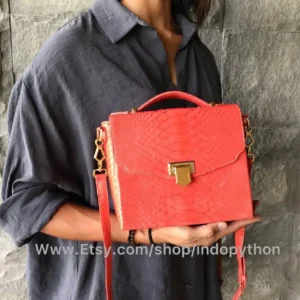 Orange small bag from Indo Python Store