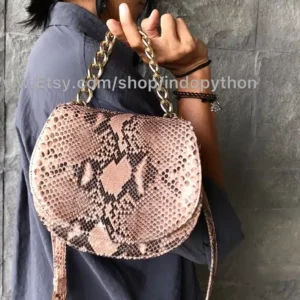 Pale Pink Round Bag from Indo Python Store
