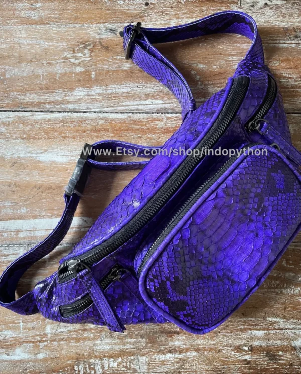 Purple Python Belt Bag