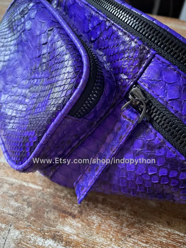 Purple Python Belt Bag