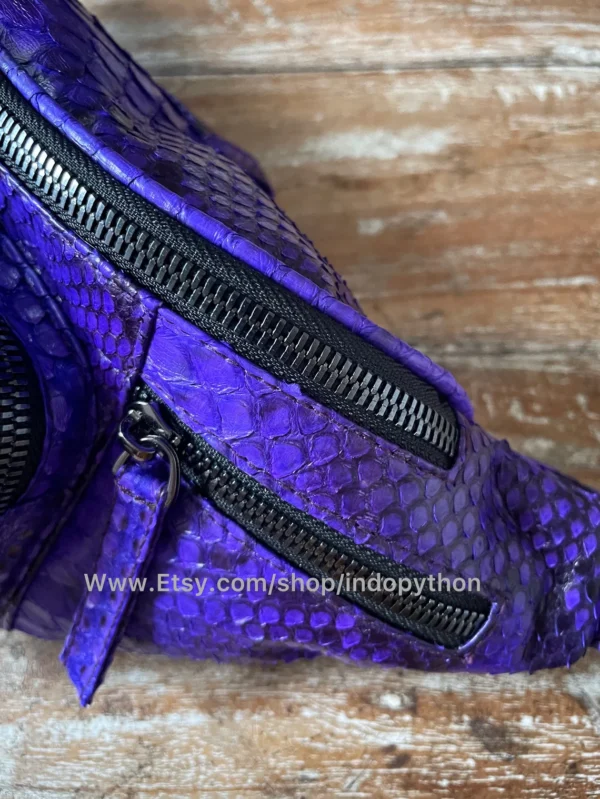 Purple Python Belt Bag