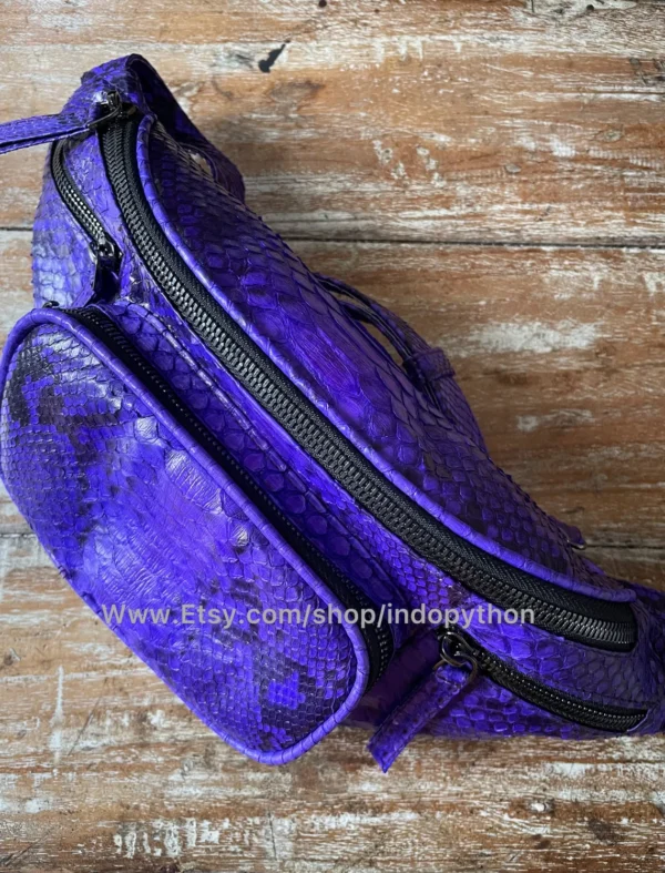 Purple Python Belt Bag