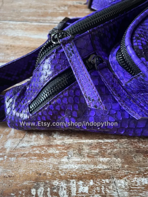 Purple Python Belt Bag